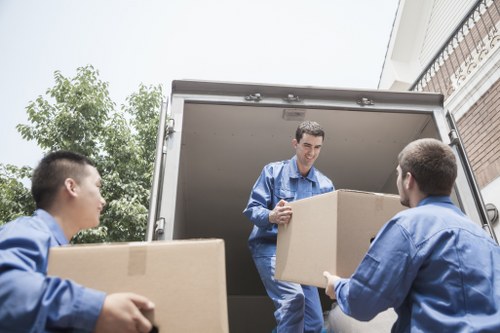 Packed moving van ready for transport in Bexley