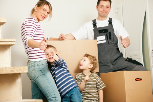 Local removals van helping with household transport