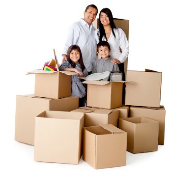 Packed household items ready for transport during a Bexley move